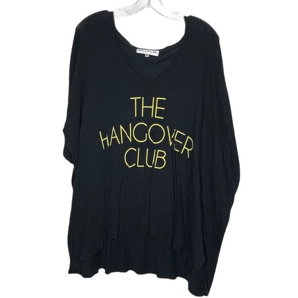 Wildfox The Hangover Club Oversize Shirt Black - Picture 2 of 6